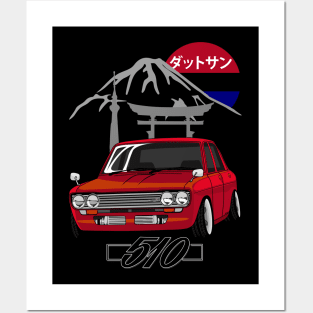 Datsun 510 (Red) Posters and Art